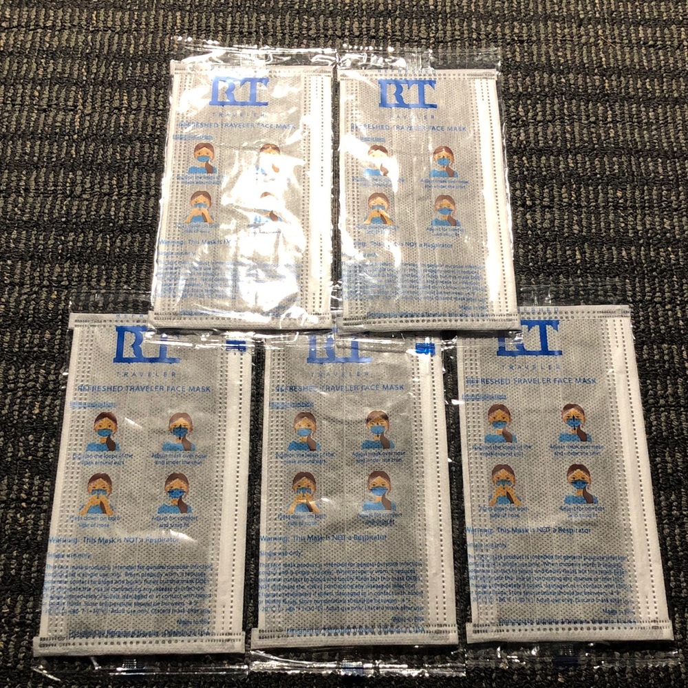 🛍️ RT Traveler Disposable Face Masks (5)